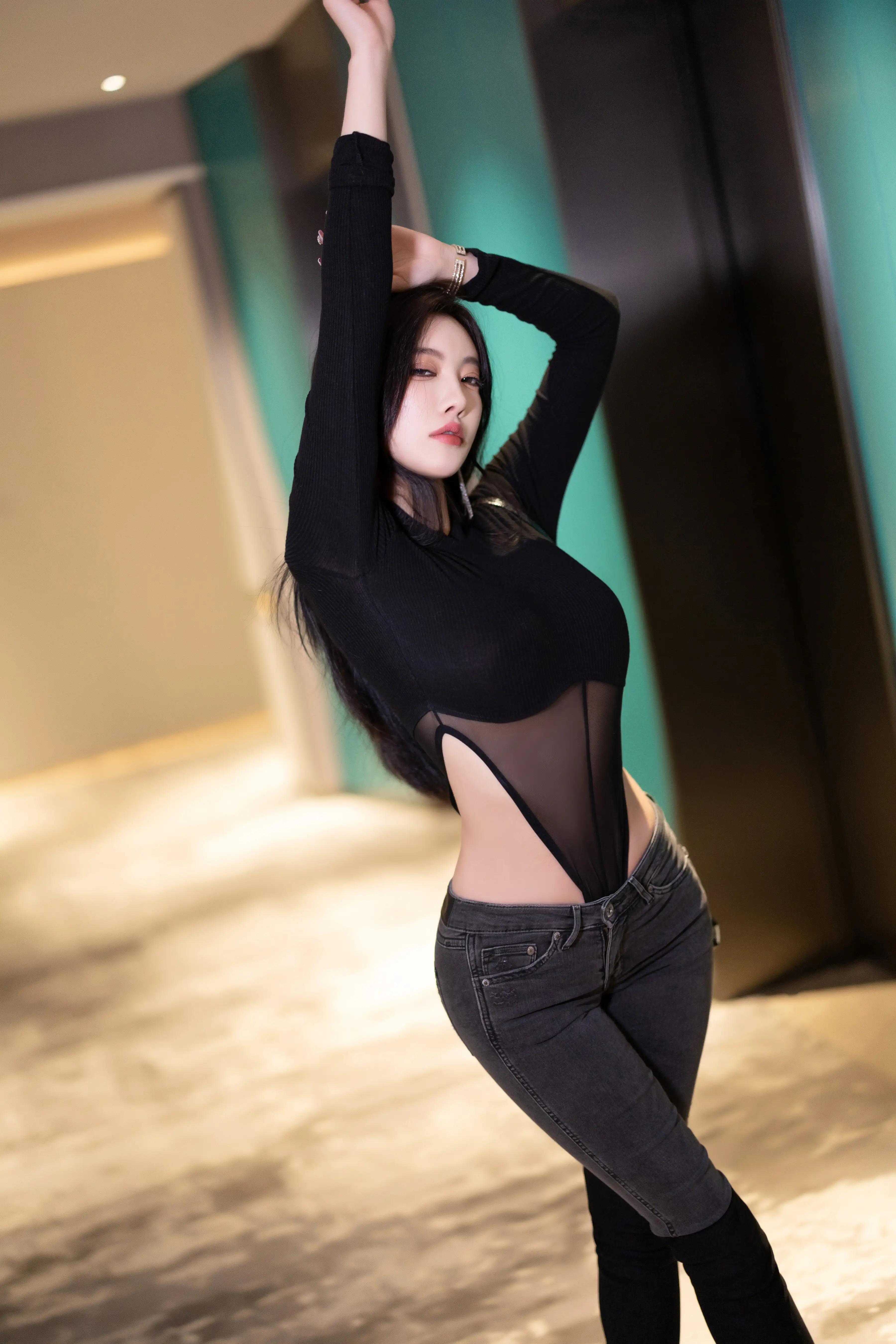 杨晨晨_NO.043_内购无水印_1243_连体渔网袜_ - M940.COM 内部私购-第6张